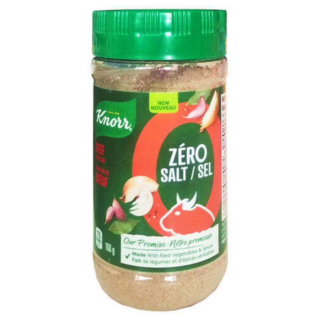 Knorr Zero Salt Beef Bouillon Powder, 160g/5.6 oz. - Imported from Canada