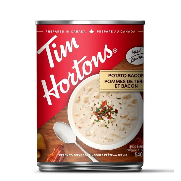 Tim Hortons Potato Bacon Soup, 540ml/18 fl.oz., Can, {Imported from Canada}