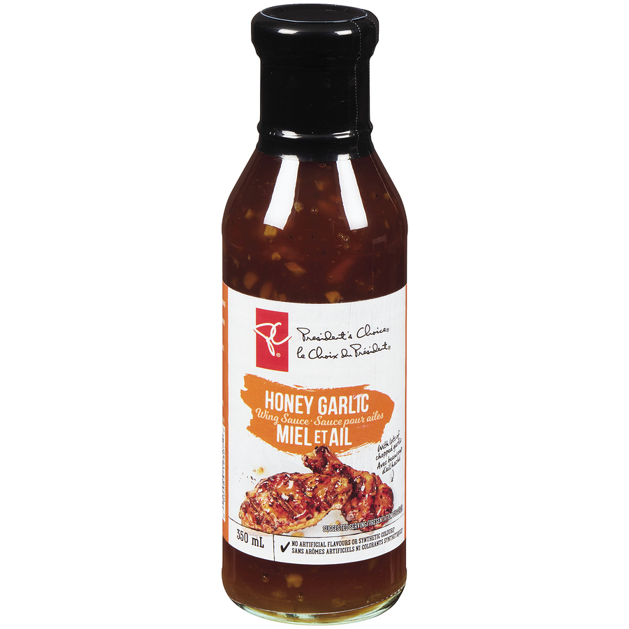 President's Choice, Honey Garlic Wing Sauce, 350ml/11.8oz., {Imported from Ca...