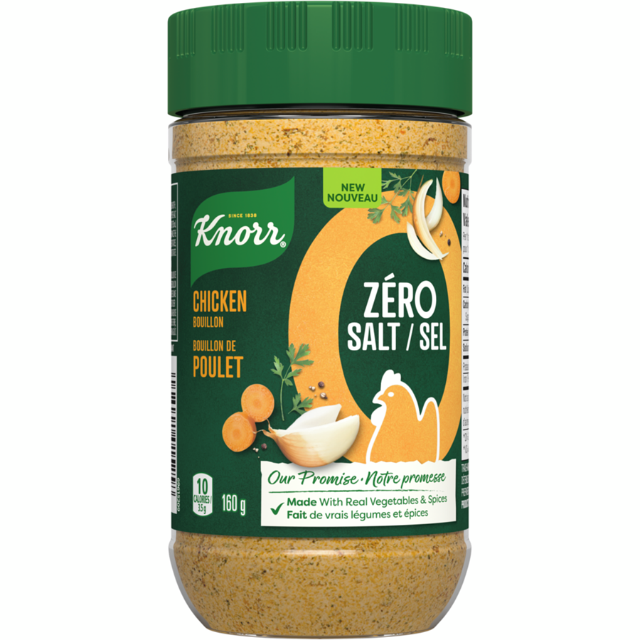 Knorr Zero Salt Chicken Bouillon Powder, 160g/5.6 oz., {Imported from Canada}