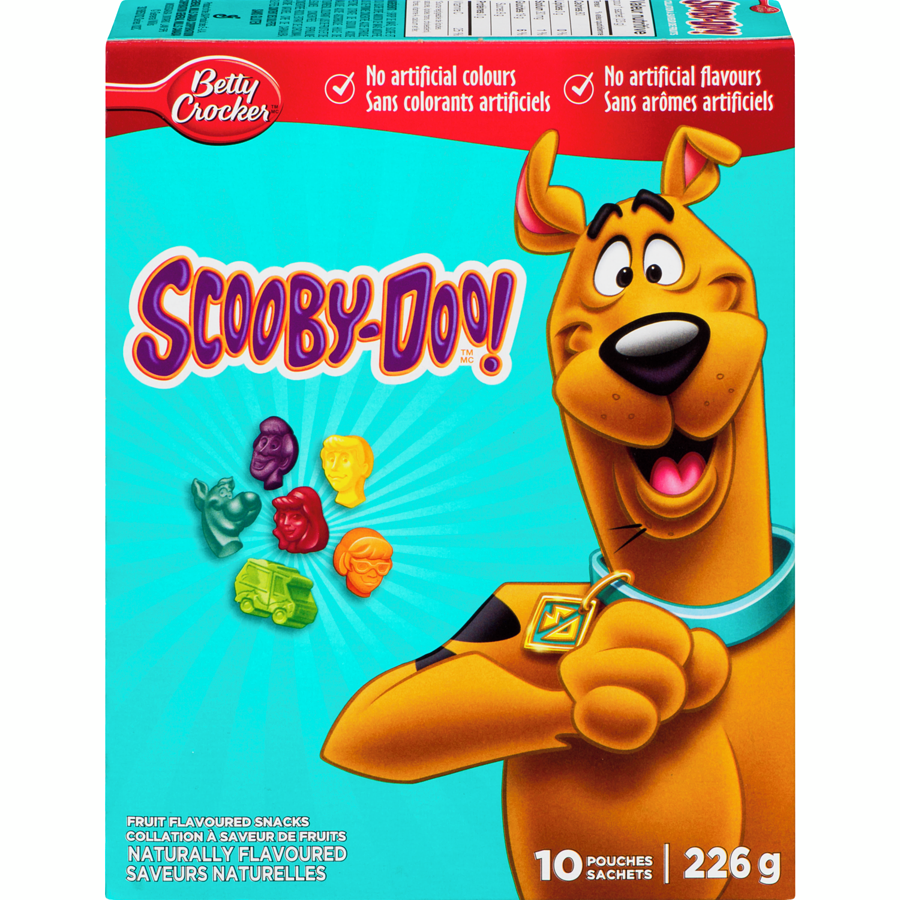 Betty Crocker Fruit Snacks Scooby Doo, 10ct, 226g/8oz. - Imported from Canada