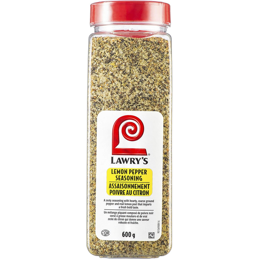 Lawry's, Lemon Pepper Seasoning, 600g/1.3lbs, - Imported from Canada