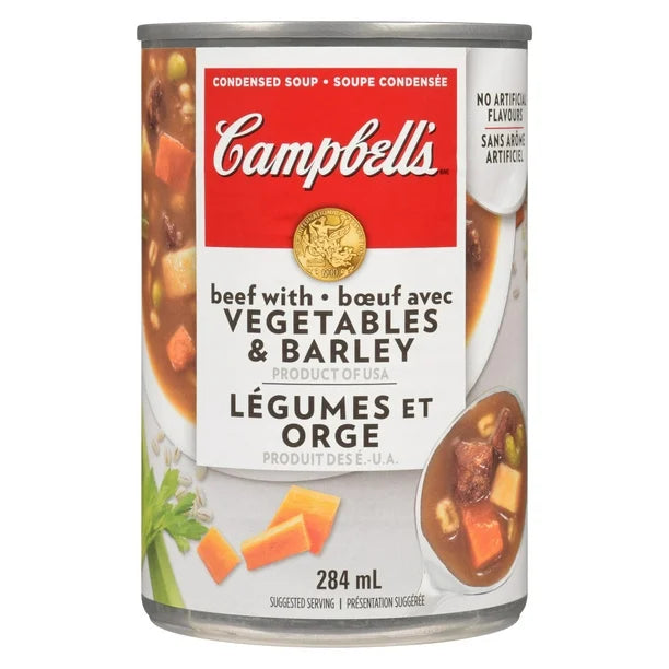 Campbell's Beef Vegetables and Barley Soup, 284ml/9.6 oz. - Fresh from Canada