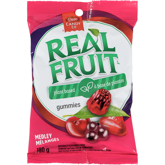 Dare Real Fruit Gummies Fruit Medley 4 bags x 180g each Canadian Fresh