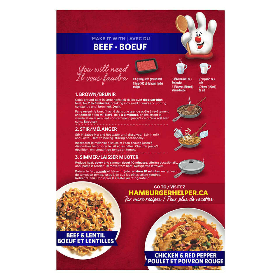 Betty Crocker Hamburger Helper Beef Noodle 200g - Imported from Canada