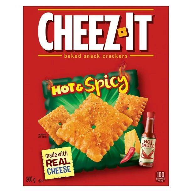 Cheez-It Hot & Spicy Crackers, 200g/7.1 oz. - Imported from Canada