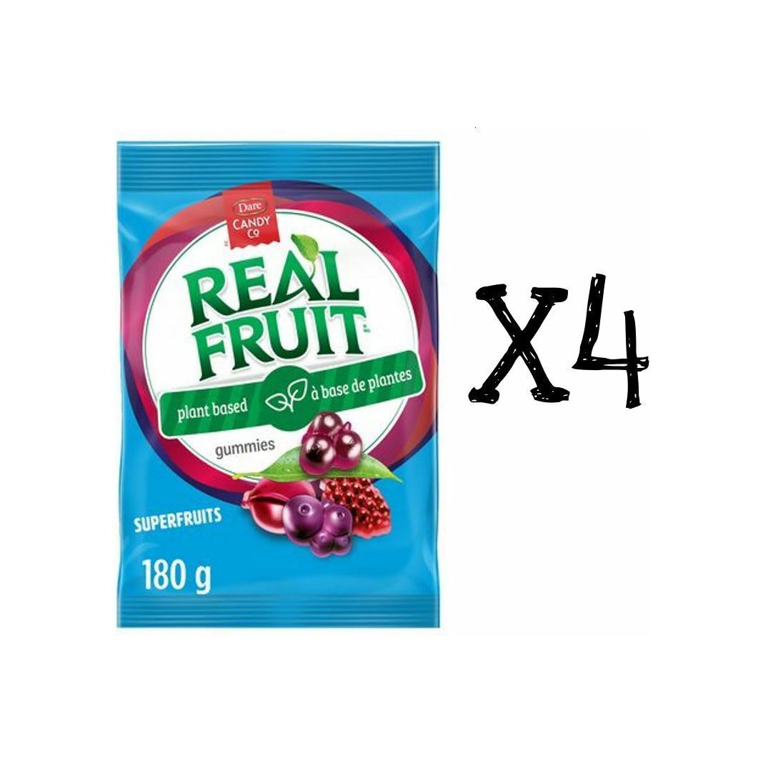 Dare Real Fruit Gummies Superfruits 4 bags x 180g each Canadian Fresh