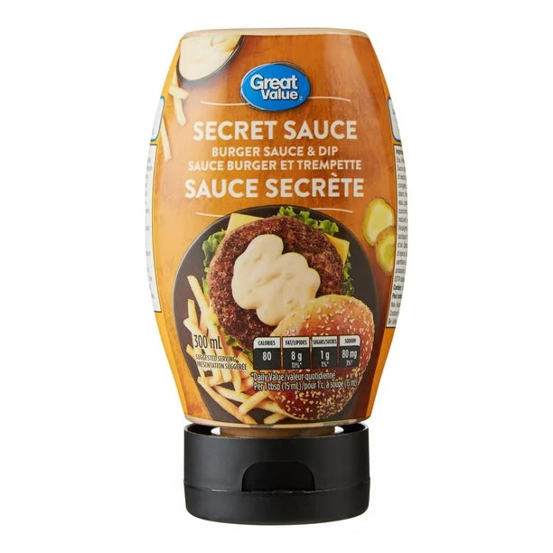 Great Value Secret Burger Sauce & Dip, 300ml/10.1 fl.oz, bottle - From Canada