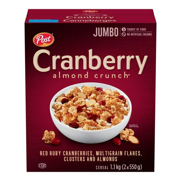 Post Cranberry Almond Crunch Cereal 1.1kg/2.2 lbs - From Canada