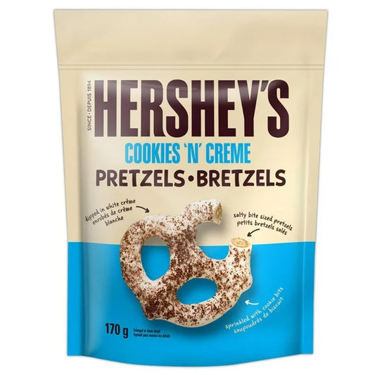 HERSHEY'S Cookies' N' Creme Coated Pretzels 170g/6 oz. - From Canada