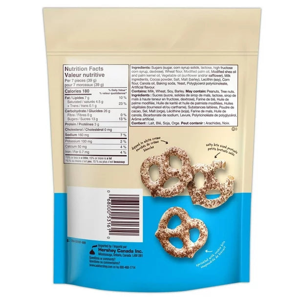 HERSHEY'S Cookies' N' Creme Coated Pretzels 170g/6 oz. - From Canada