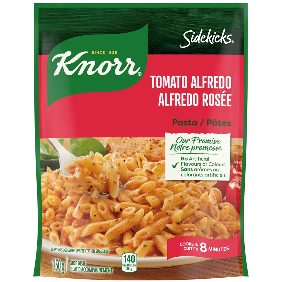 12X Knorr Sidekicks Tomato Alfredo Pasta Side Dish 150g each Canadian FRESH