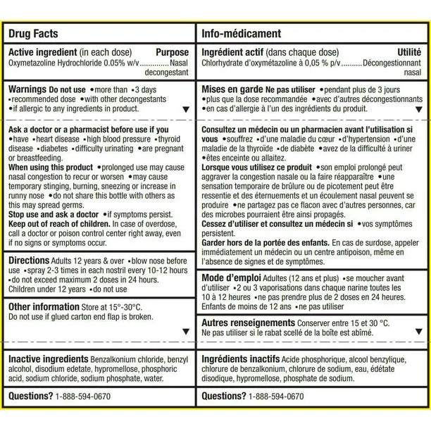 Dristan Fast Acting Long Lasting Nasal Mist Nasal Congestion (30 mL / 1 fl oz)