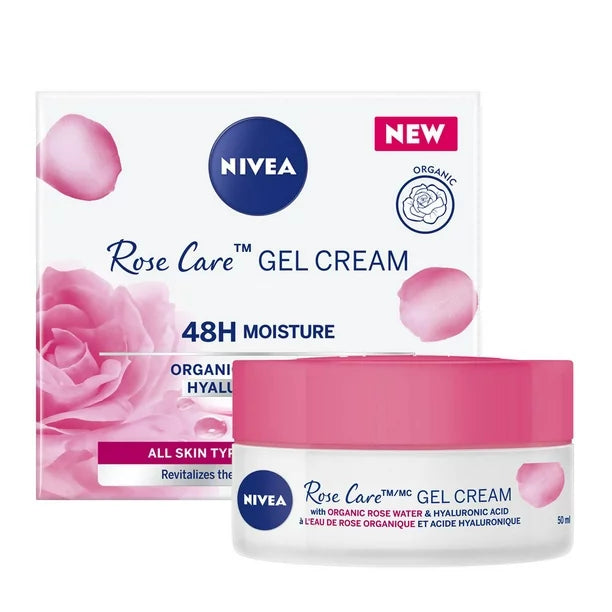 Nivea Rose Care Moisturizing Gel Face Cream 50ml For All Skin Types From Canada