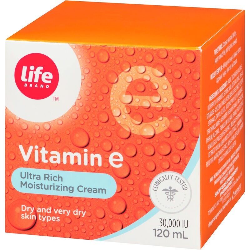 Life Brand Vitamin e Ultra-Rich Moisturizing Cream 120ml, fresh from Canada