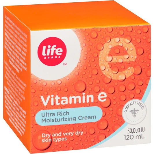 Life Brand Vitamin e Ultra-Rich Moisturizing Cream 120ml, fresh from Canada