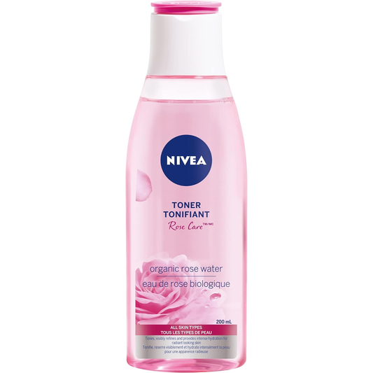 Nivea Rose Care Toner Organic Water All Skin Types Natural Beauty 200ml - Canada