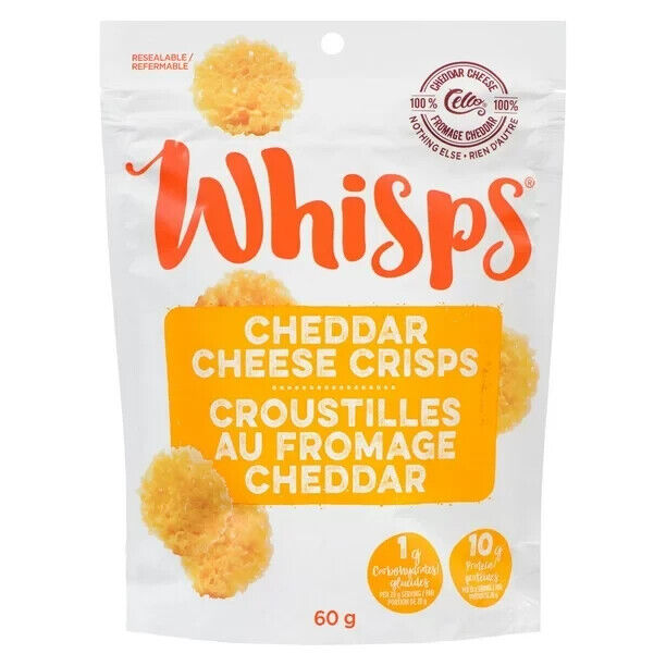 Whisps Cheddar Cheese Crisps, Cheddar, 60 Grams - Canada Fresh