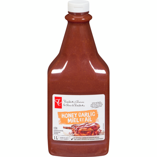 President's Choice Honey Garlic Barbecue Sauce, 1 litre {Imported from Canada}