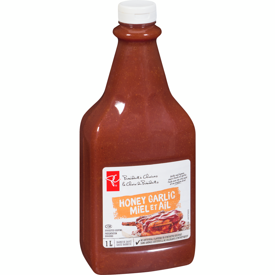 President's Choice Honey Garlic Barbecue Sauce, 1 litre {Imported from Canada}