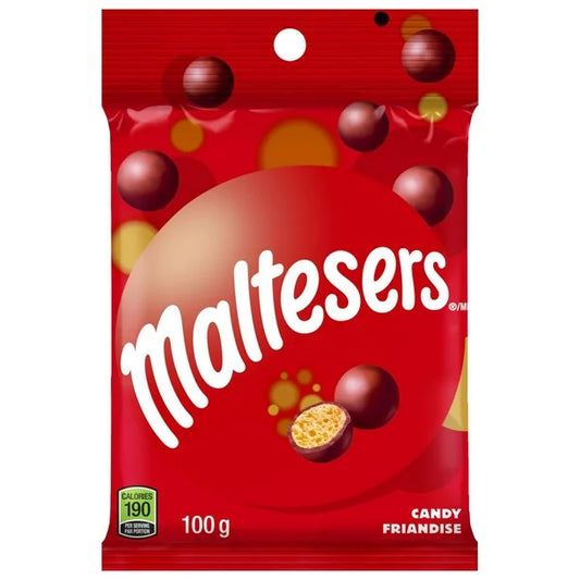 2X MALTESERS Milk Chocolate Candy Bites Snack 100g each Bag FRESH From Canada