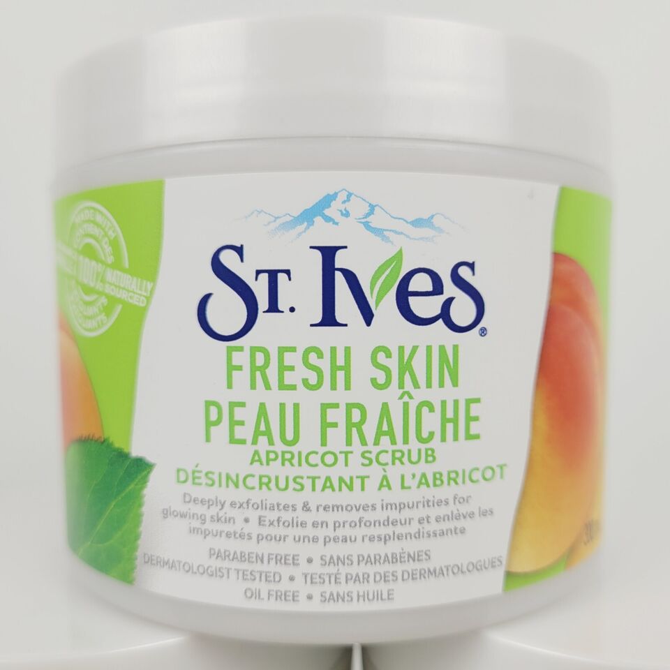 3x St. Ives 10 oz Fresh Skin Apricot Face Scrub 100% Natural