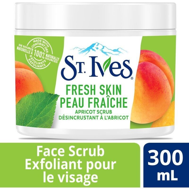 2x St. Ives Fresh Skin Exfoliating Apricot Scrub 10oz 300ml Jar Tub FROM CANADA