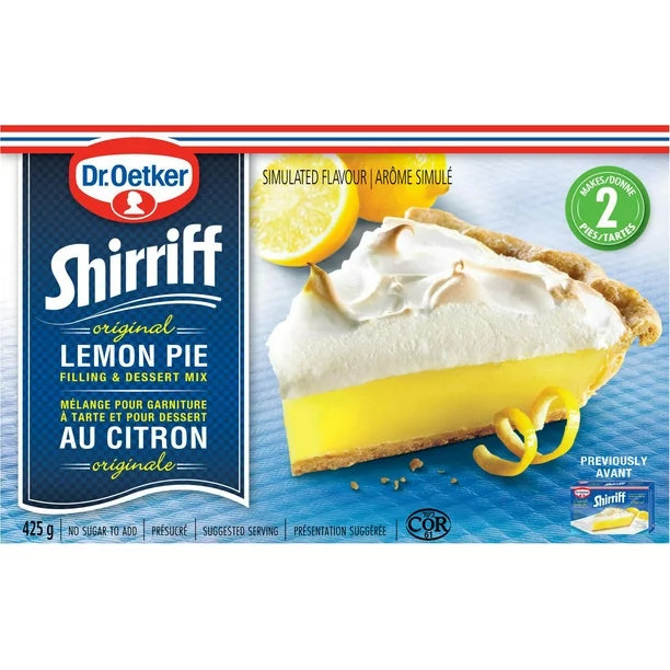 Dr Oetker Shirriff Lemon Pie Filling Dessert Mix Easy to Make 425g --From CANADA