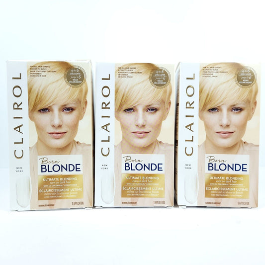 BRANDNEW 3X Clairol Born Blonde Ultimate Blonding Bleach Blond Hair Color Dye