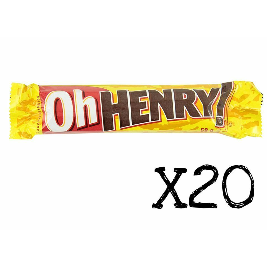 NEW 58g x 20 Oh Henry Chocolate Candy Bar Hershey Canadian Fresh From Canada