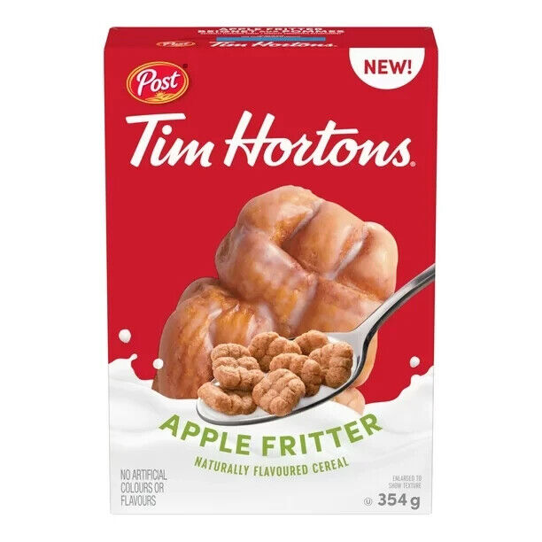 E-Shreddies Post Tim Hortons Timbits Apple Fritter Cereal 354g Canada FRESH