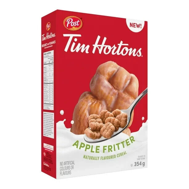 E-Shreddies Post Tim Hortons Timbits Apple Fritter Cereal 354g Canada FRESH