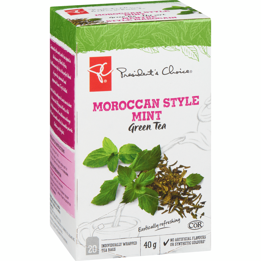 President's Choice Moroccan Style Mint Green Tea (40g) - Canada FRESH