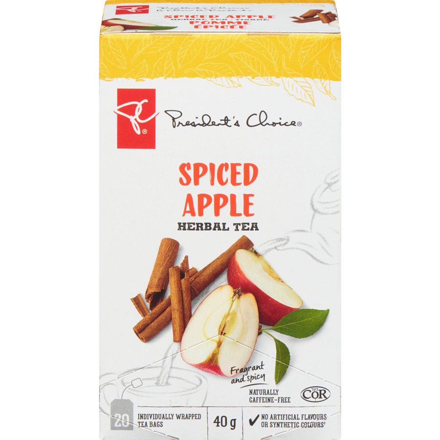 President's Choice Spiced Apple Herbal Tea (40g each box) - Canada FRESH