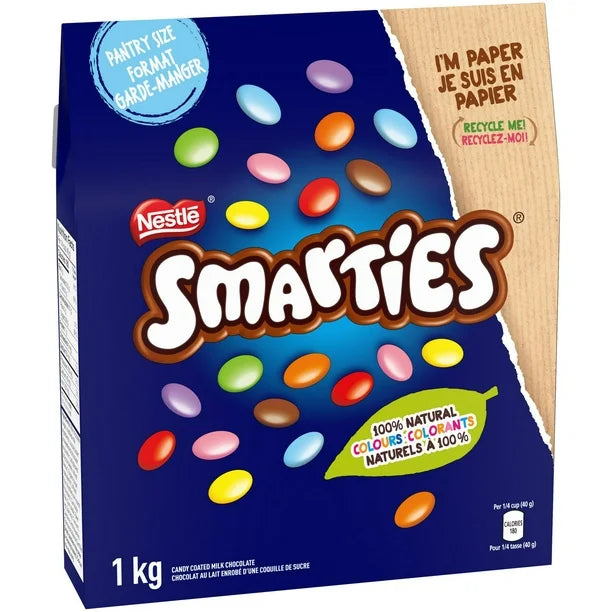 Nestle Smarties Candy covered chocolates Canadian Canada Fresh 1kg 2.2lbs