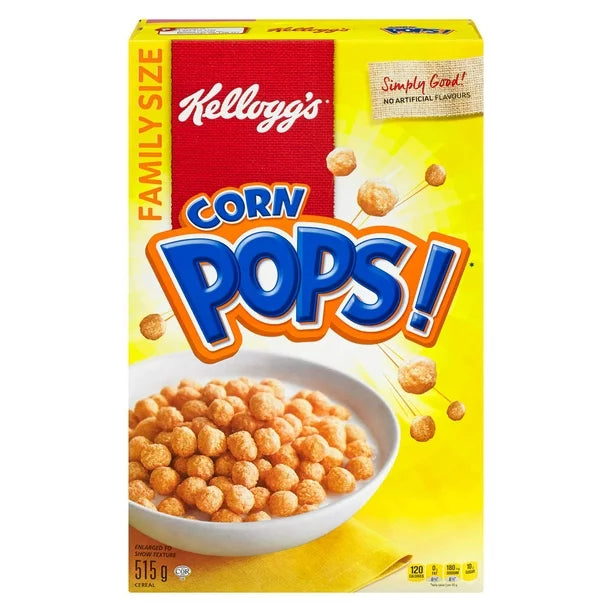 Kellogg's Corn Pops Cereal 515g Each 4 Boxes From Canada