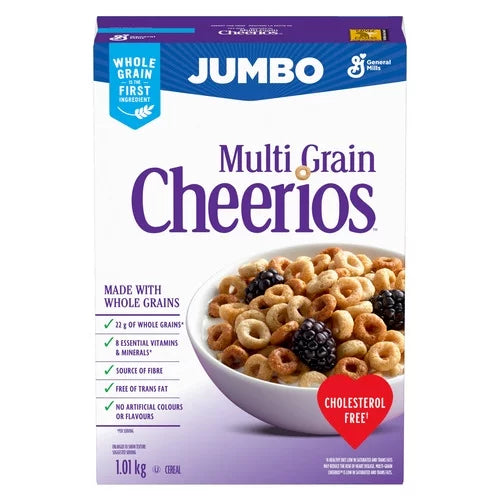 Cheerios Multi-Grain Jumbo Box, 1.01kg/35.62oz - Imported From Canada