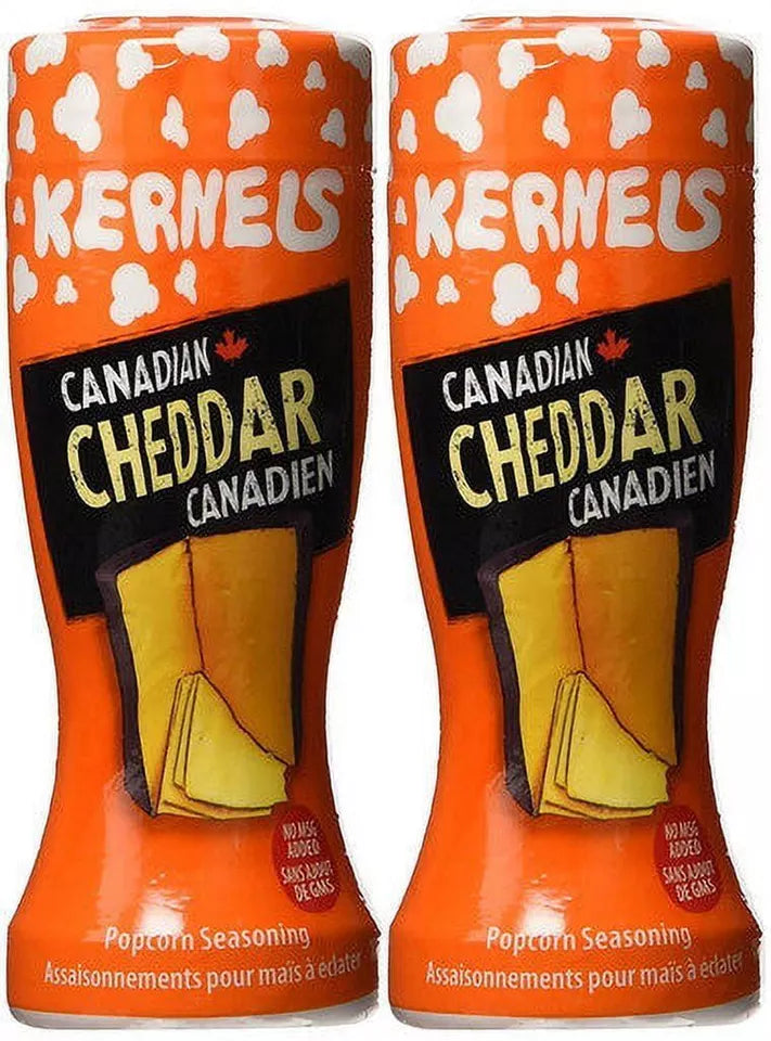 Kernels Popcorn Seasoning Canadian Cheddar 100g Each 2 Shakers