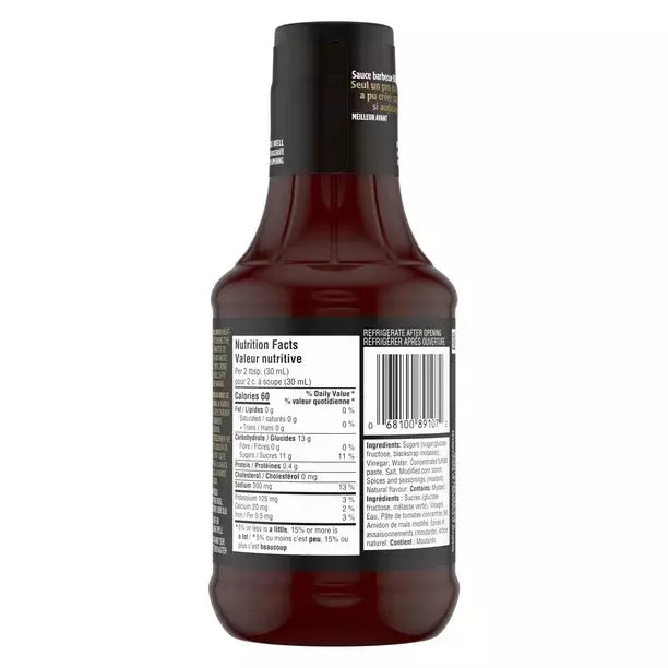 Bull's Eye Sweet & Sticky BBQ Sauce, 425ml/14oz -From Canada