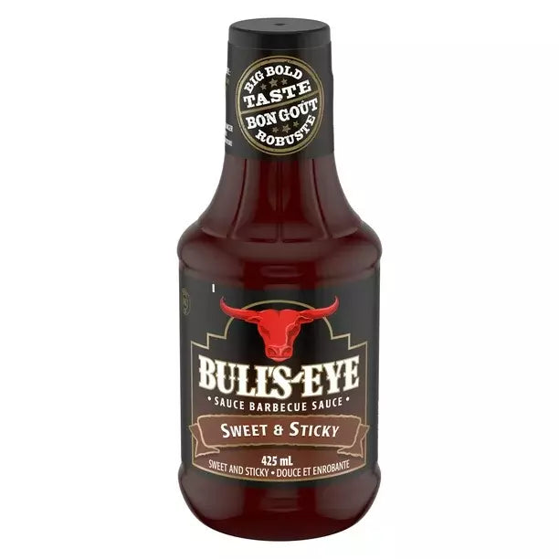 Bull's Eye Sweet & Sticky BBQ Sauce, 425ml/14oz -From Canada