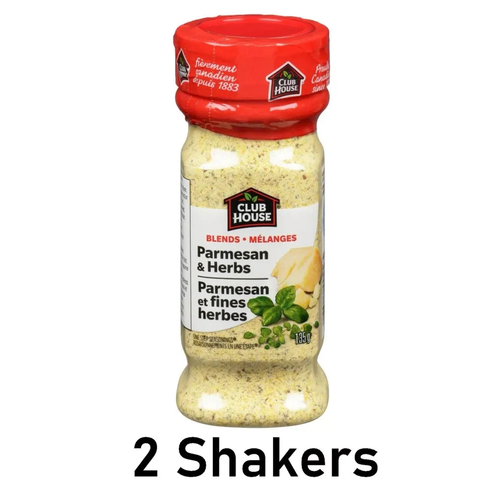 Club House Parmesan & Herbs Seasoning Spices 135g Each 2 Shakers