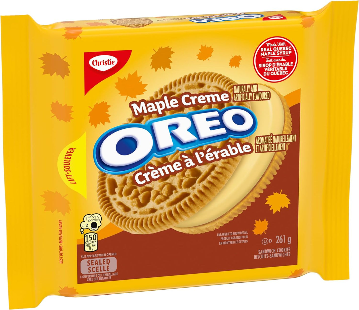 Oreo Maple Creme Cookies Made with Quebec Maple Syrup 261g