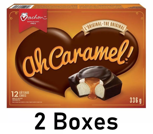 Vachon Ah Caramel Snack Cakes 12 Cakes Each 2 Boxes - From Canada