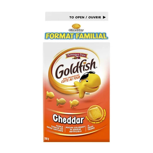 Goldfish Family Size Cheddar Crackers, 750g/26.5 oz, Carton (Canadian)