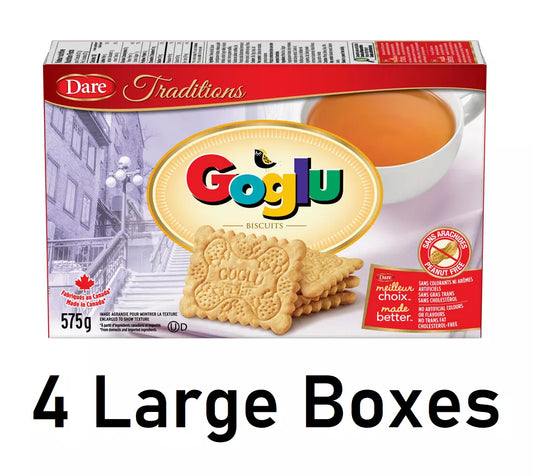 4 Boxes Dare GOGLU Biscuits Cookies 575g Each - From Canada