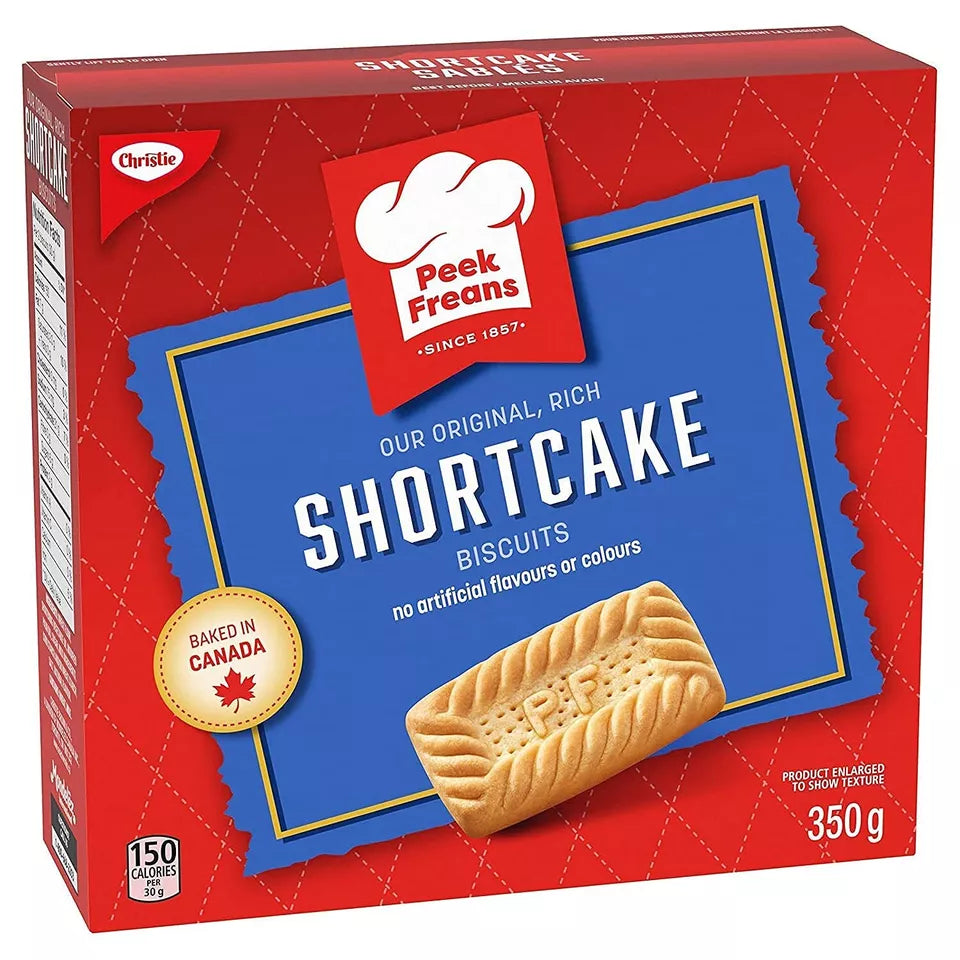 2 Boxes Peek Freans Shortcake Biscuits/Cookies, 350g/10.6oz - From Canada