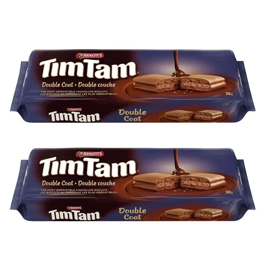 Tim Tam Double Coat Chocolate Biscuits, 200g/7.1oz 2 PACKS- From Canada