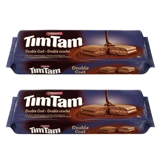 Tim Tam Double Coat Chocolate Biscuits, 200g/7.1oz 2 PACKS- From Canada