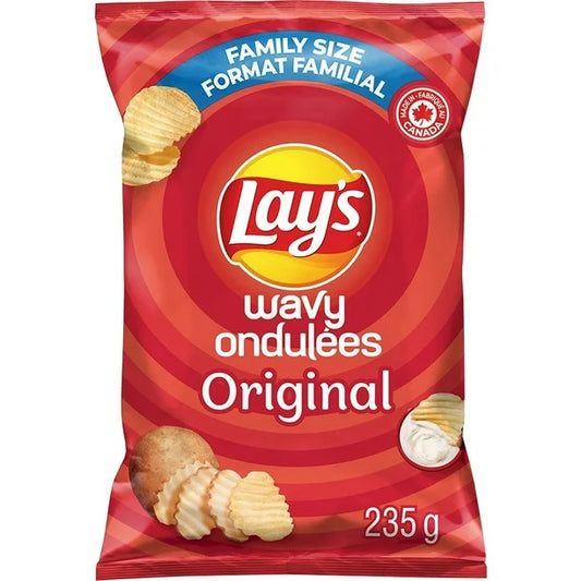 3X Wavy Lay's Original potato chips, 235g - From Canada