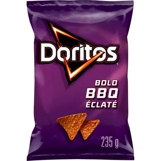 3X Doritos Bold BBQ Flavoured Tortilla Chips, 235g - From Canada